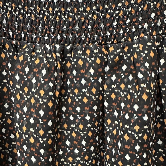 Old Navy Elastic Waist Brown Ruffled Skirt, Large, Pre-owned - Picture 3 of 6